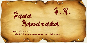Hana Mandrapa vizit kartica